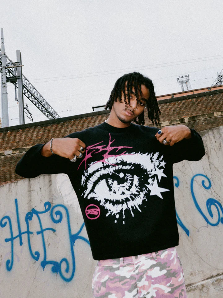 OVER5IZE "optic" SWEATER BLACK