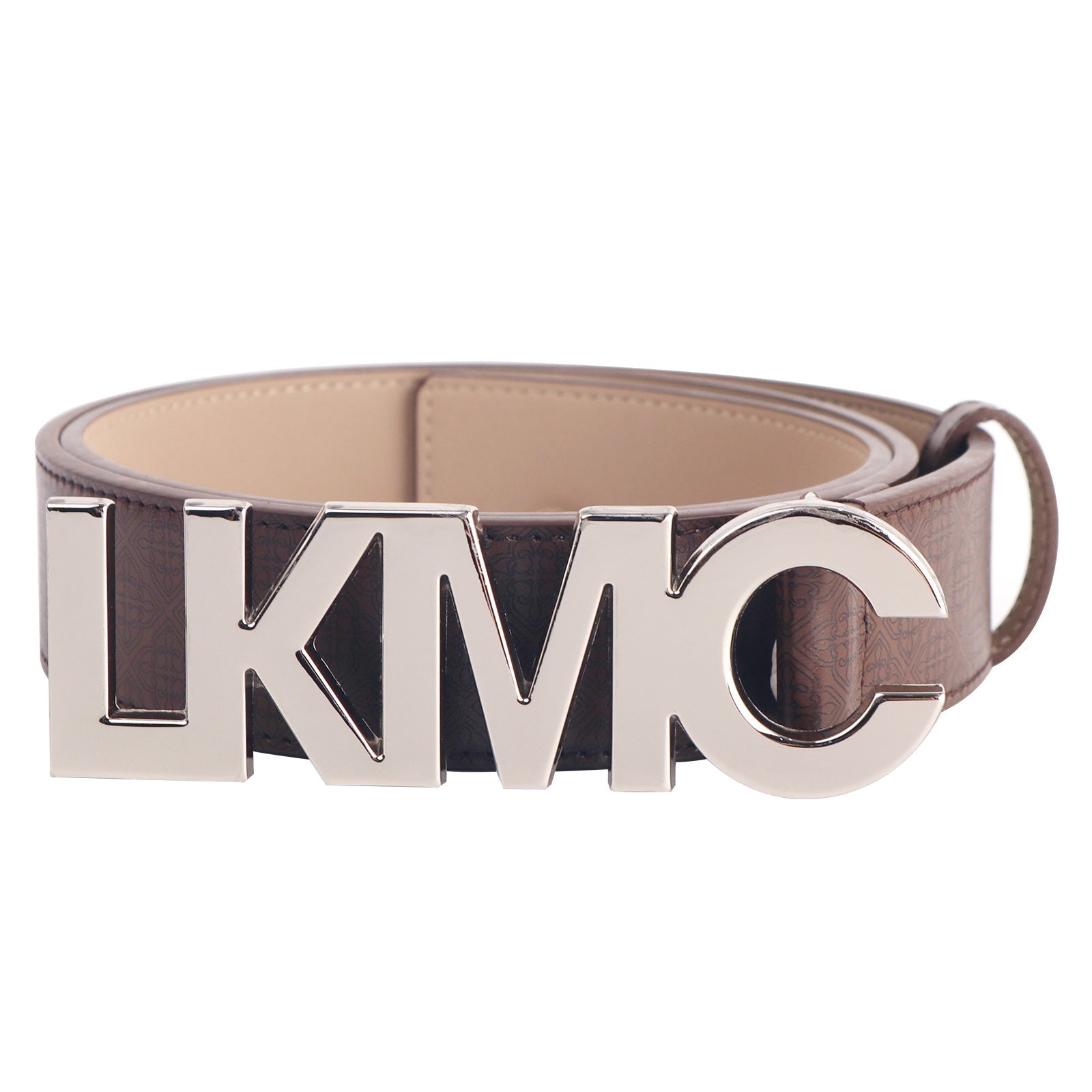 Buckle Logo Belt Brown