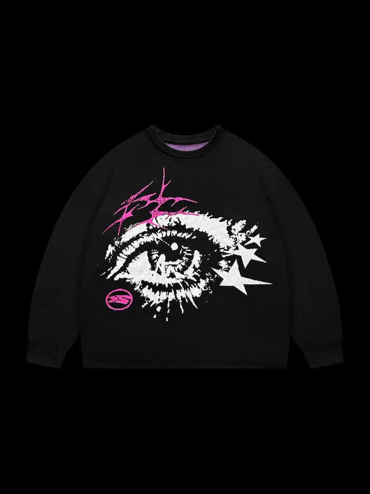OVER5IZE "optic" SWEATER BLACK