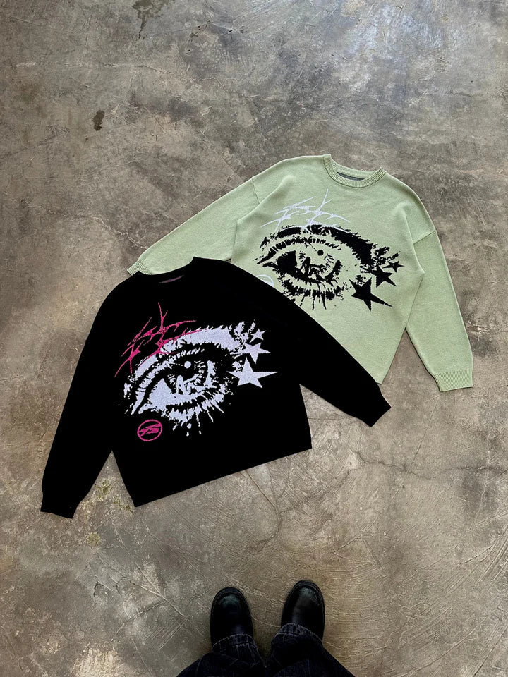 OVER5IZE "optic" SWEATER BLACK