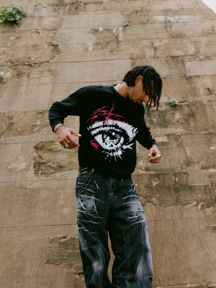 OVER5IZE "optic" SWEATER BLACK