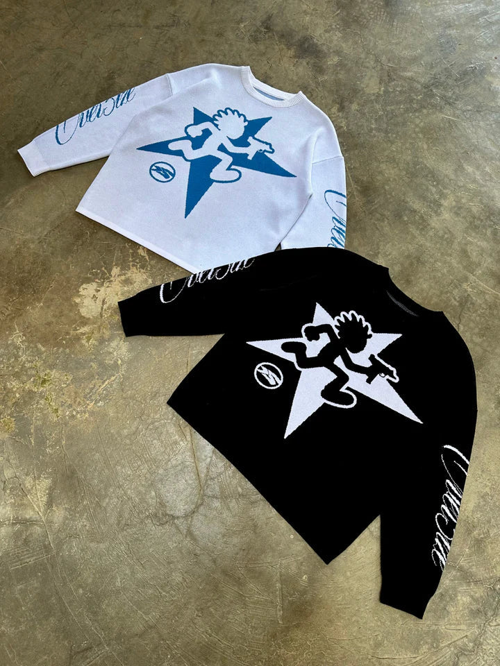 OVER5IZE "uzi" SWEATER BLACK