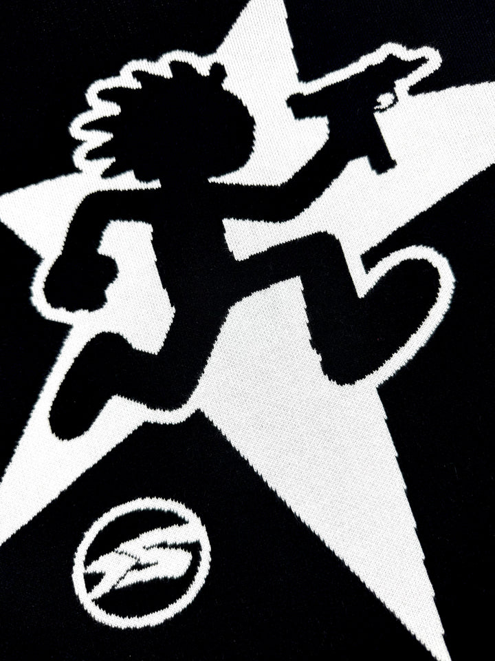 OVER5IZE "uzi" SWEATER BLACK