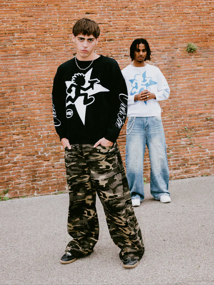 OVER5IZE "uzi" SWEATER WHITE