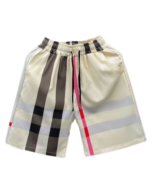 CHEQUERED BB | SHORTS CREAM