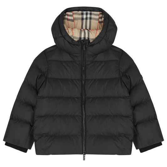 Burb Black Logo Padded Puffer Jacket puffer