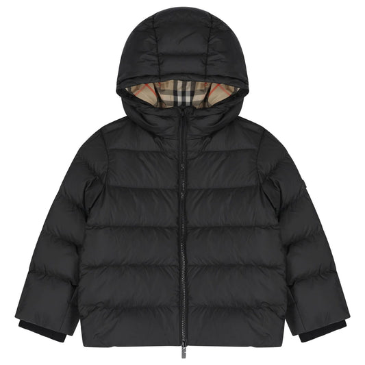 Burb Black Logo Padded Puffer Jacket puffer